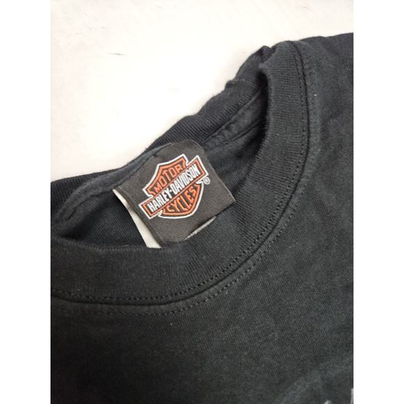 Harley Davidson Skull Shirt Men's Size Large Nevada HD Wings Double Sided Y2K - Picture 8 of 8